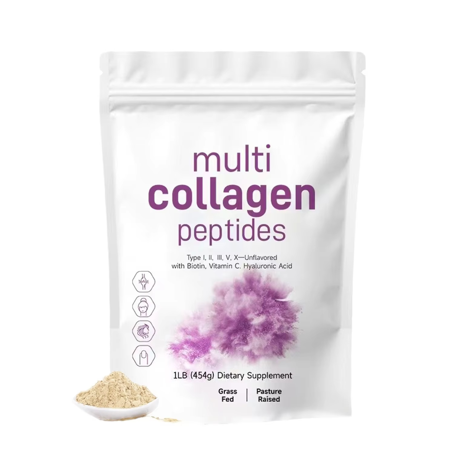 Collagen Peptide Powder - Polvere di peptidi multi collagene 454G