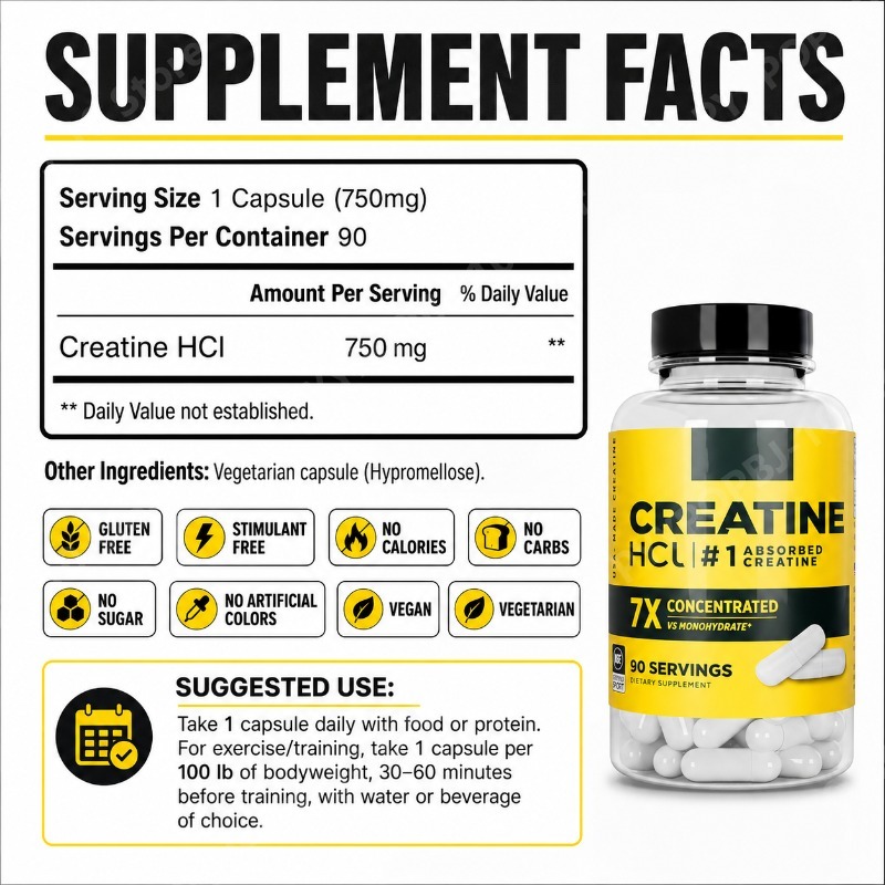 Creatina HCl 750mg 90 Capsule  - Nutrition In Fitness recensione e prezzo